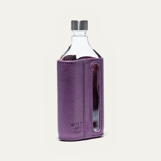 Glass Leather Flask 375Ml - Will Leather Goods