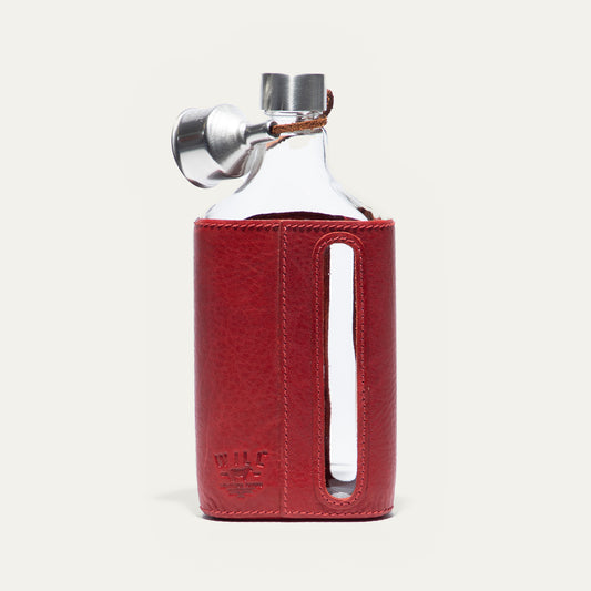 Glass Leather Flask 375Ml - Will Leather Goods