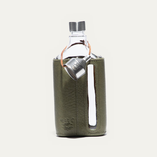 Glass Leather Flask 375Ml - Will Leather Goods