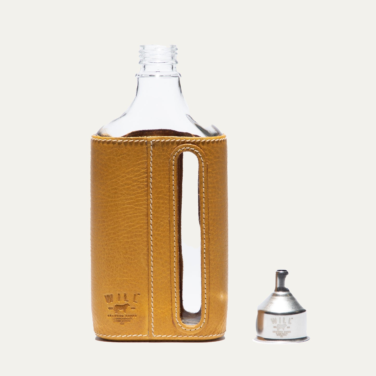 Glass Leather Flask 375Ml
