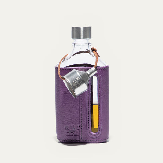 Glass Leather Flask 200Ml - Will Leather Goods