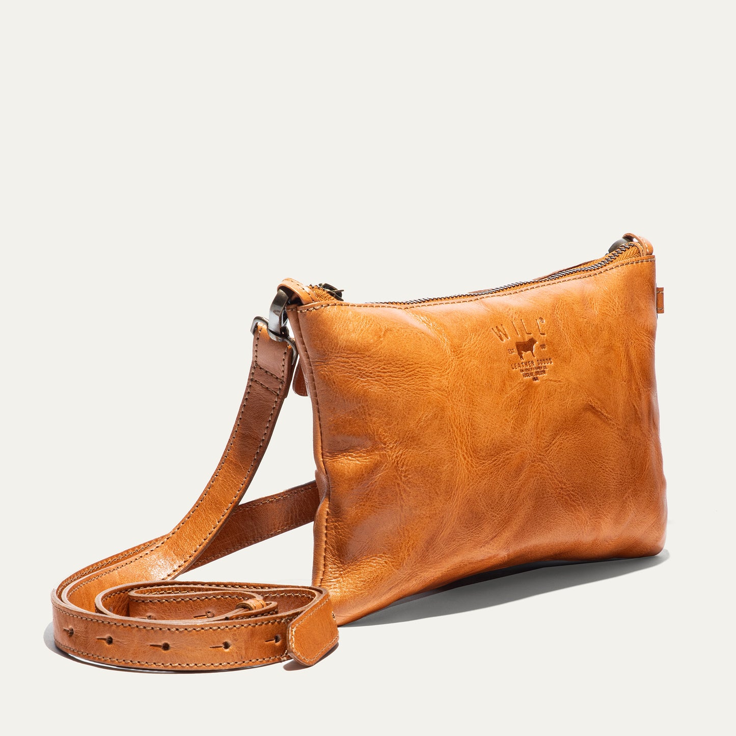 Corfu Zip Pouch Medium W/ Crossbody - Will Leather Goods