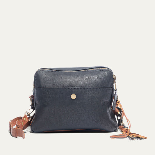 Everyday Double Zip Leather Crossbody - Will Leather Goods