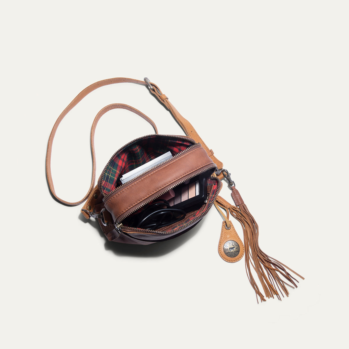 Everyday Double Zip Leather Crossbody - Will Leather Goods
