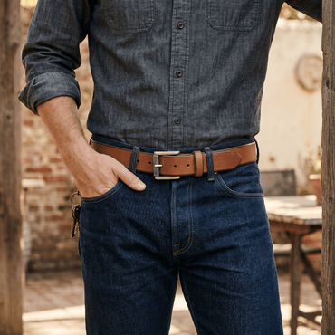 English Bevel Edge Jean Belt - Will Leather Goods