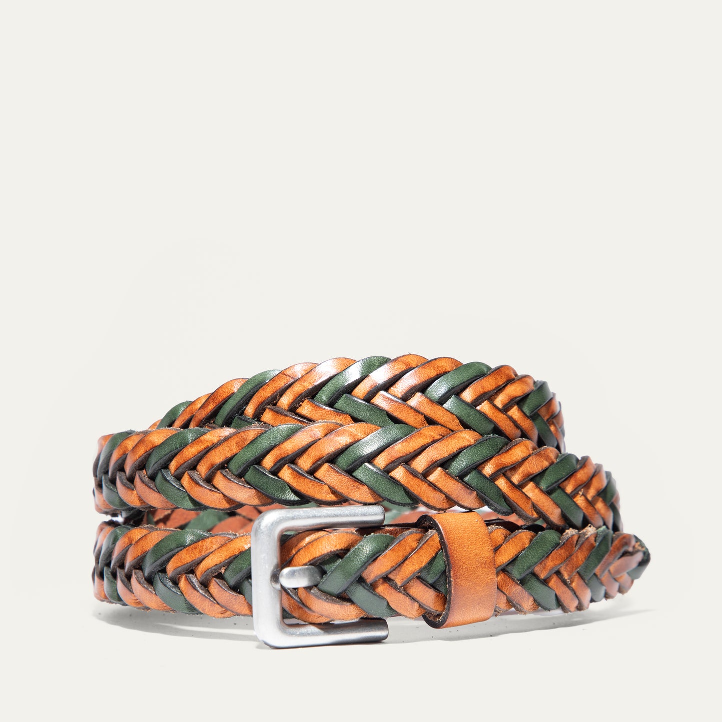 Two-Tone Five Strand Braided Belt