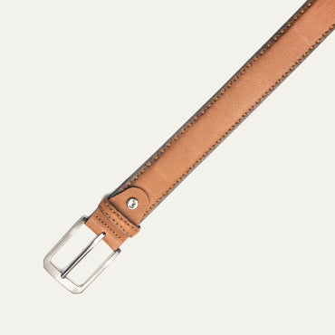 Stitched Nubuck Belt - Will Leather Goods