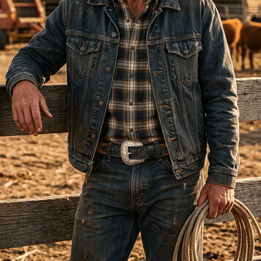 Hand - Tooled Western Billet Belt - Will Leather Goods