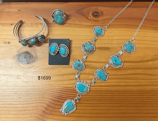 TURQUOISE FULL JEWELRY SET - $1699 - Will Leather Goods
