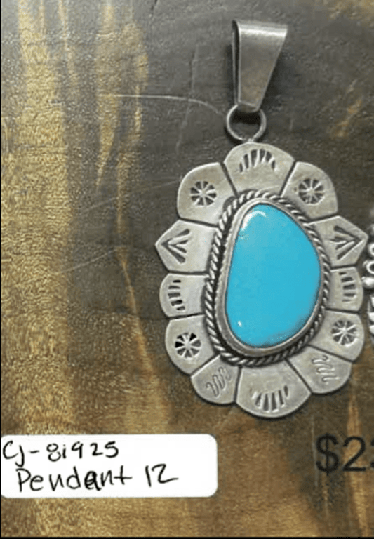 TURQUOISE PENDANT - $239 - Will Leather Goods
