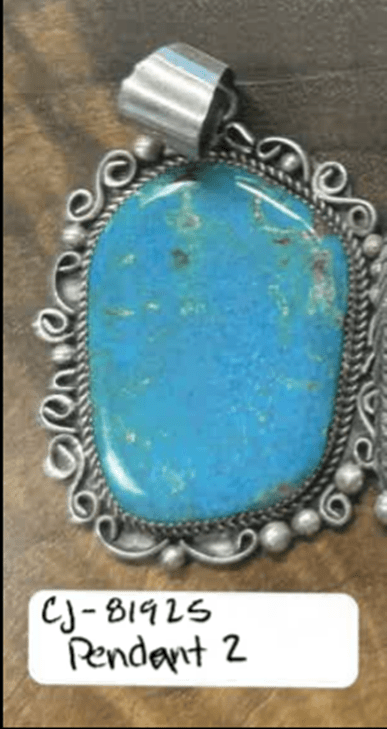 TURQUOISE PENDANT - $395 - Will Leather Goods