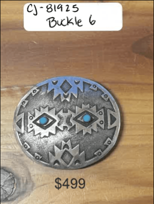 TURQUOISE BELT BUCKLE - $499 - Will Leather Goods