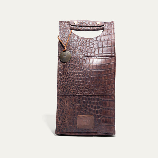 Hand - Patterned Double Wine Case - Will Leather Goods