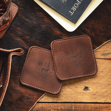 Set Of Eight Coasters - Will Leather Goods