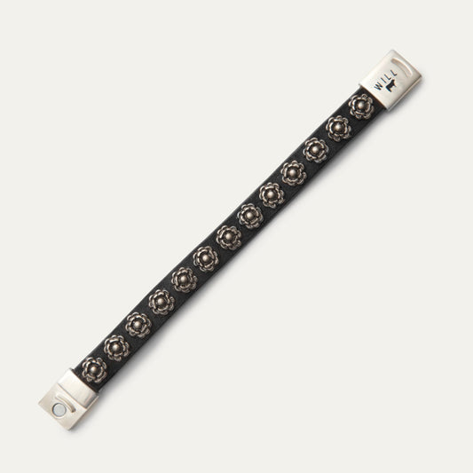 Magnetic Bracelet W/ Rose Studs - Will Leather Goods
