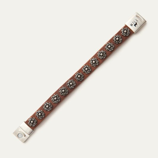 Magnetic Bracelet W/ Rose Studs - Will Leather Goods
