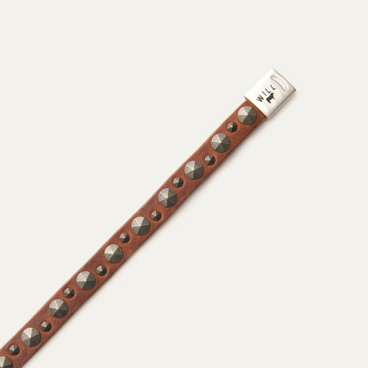 Magnetic Bracelet W/ Spike Studs - Will Leather Goods