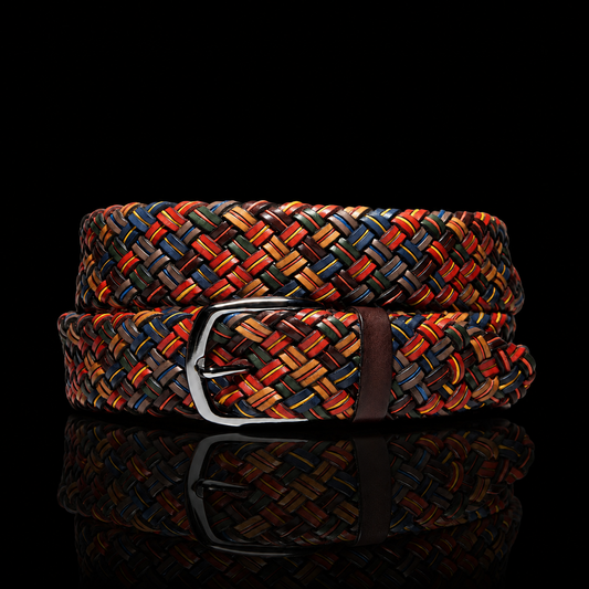 Multi-Color Tubular Braided Belt