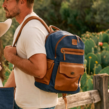 Canvas & Leather Backpack - Will Leather Goods
