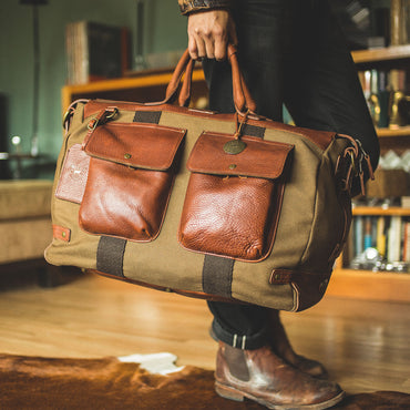 Canvas & Leather Travel Duffle - Will Leather Goods