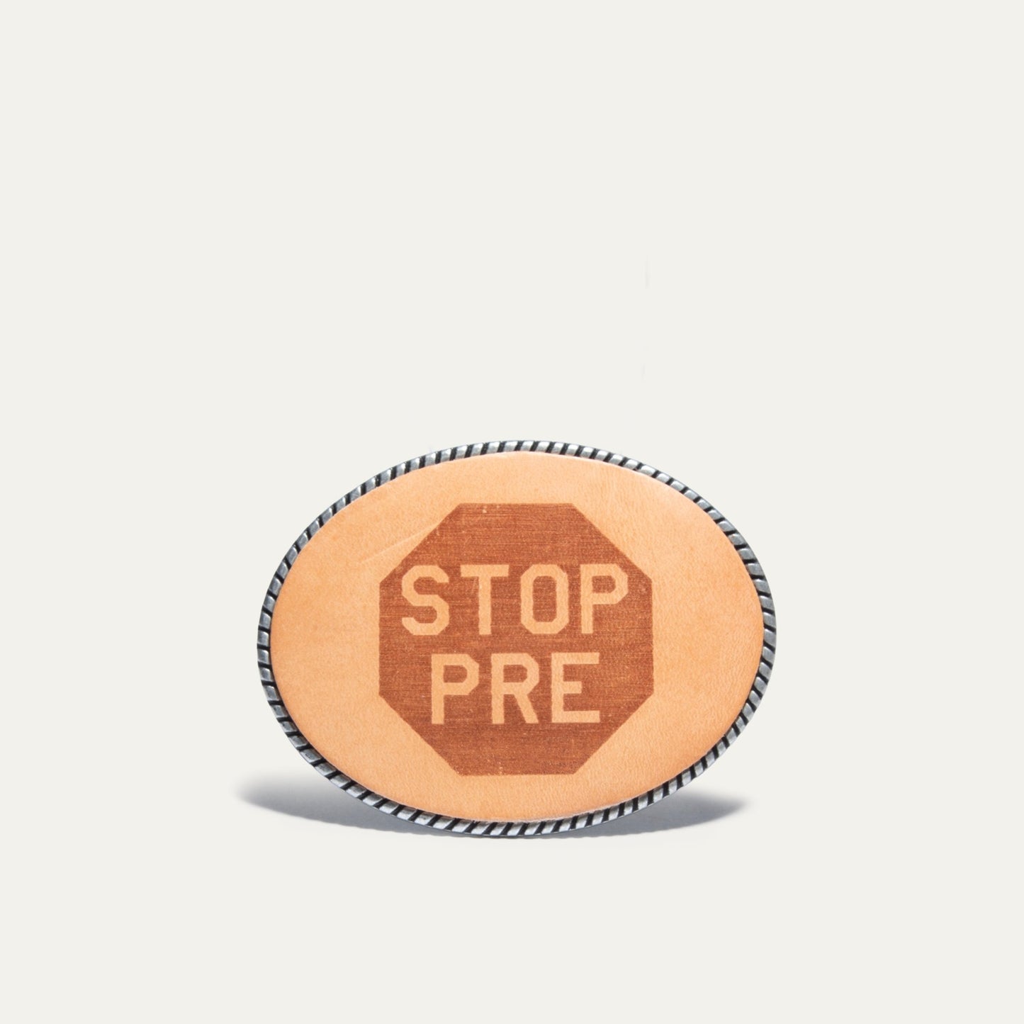 STOP PRE Oval Buckle Plaque - Will Leather Goods