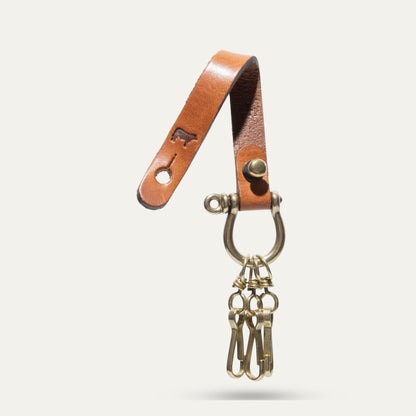 LEATHER TURN - BACK KEYRING - Will Leather Goods