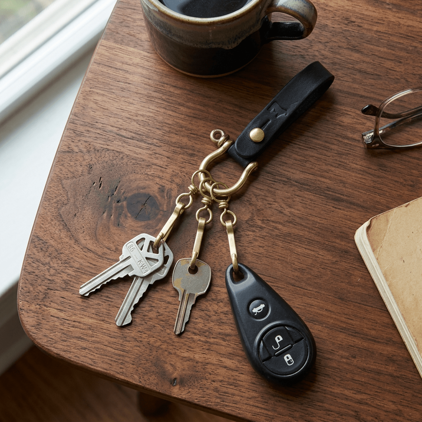 LEATHER TURN-BACK KEYRING - Will Leather Goods