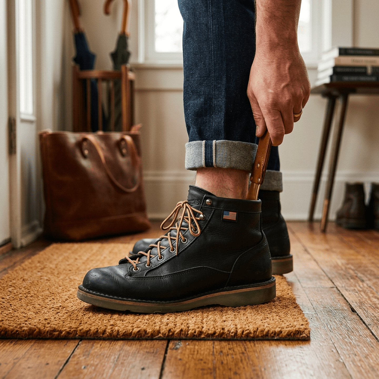 LEATHER HANDLE SHOE HORN - Will Leather Goods