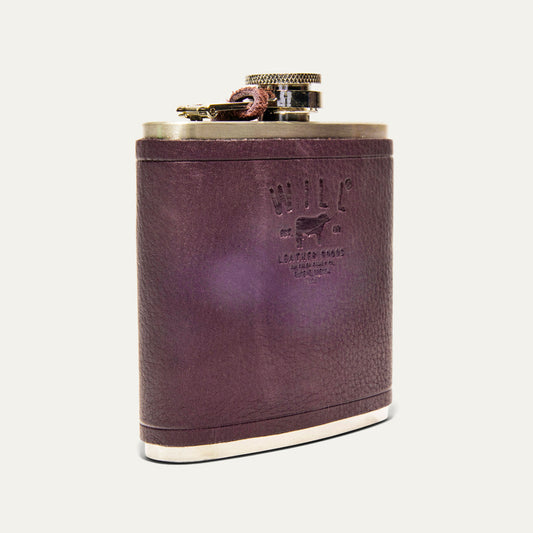 Leather & Stainless Steel Flask - Will Leather Goods