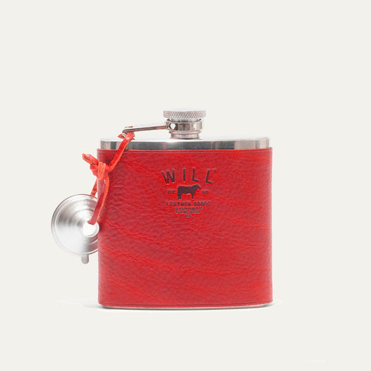 Leather & Stainless Steel Flask - Will Leather Goods