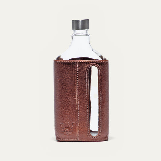 Glass Leather Flask 375Ml - Will Leather Goods
