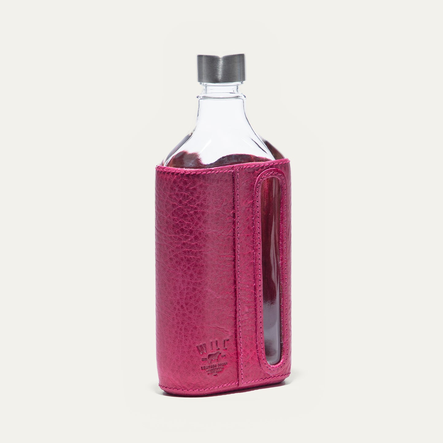 Glass Leather Flask 375Ml