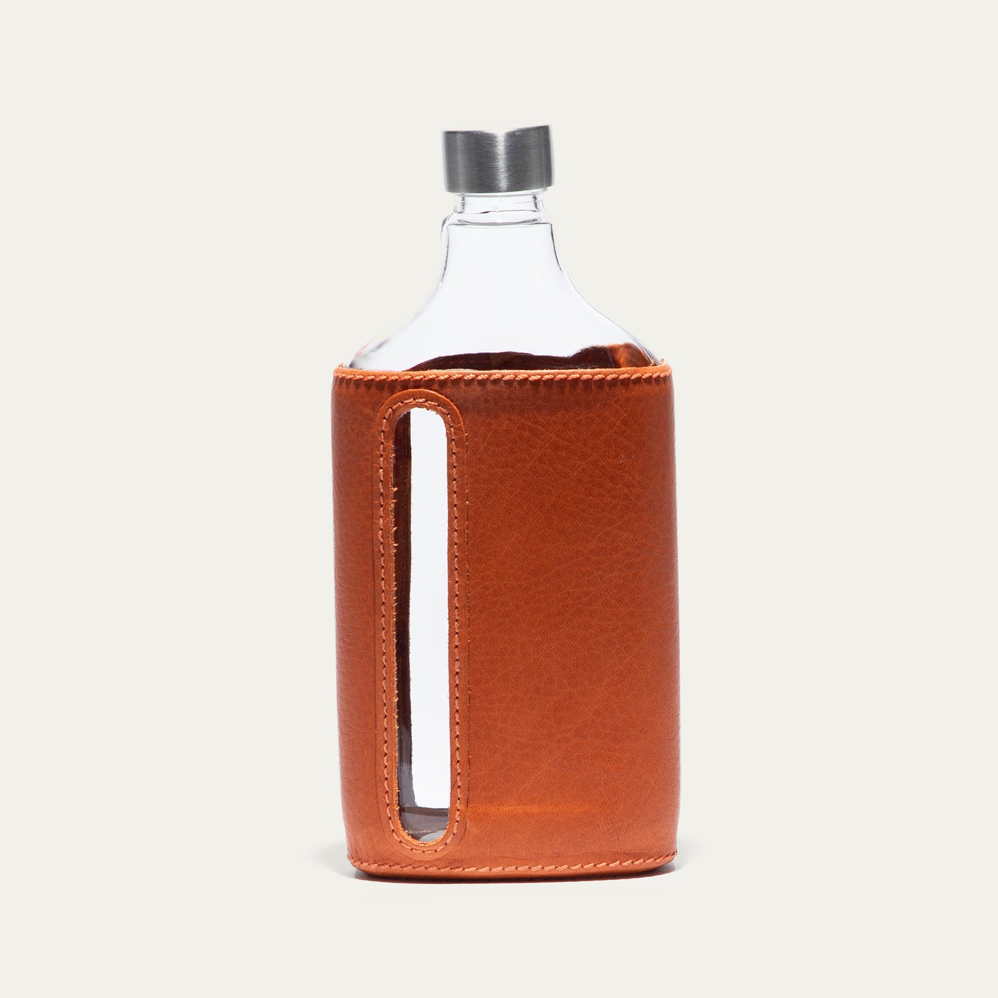 Glass Leather Flask 375Ml