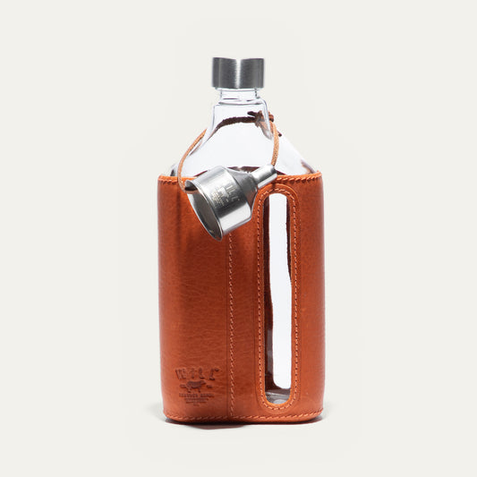Glass Leather Flask 375Ml - Will Leather Goods