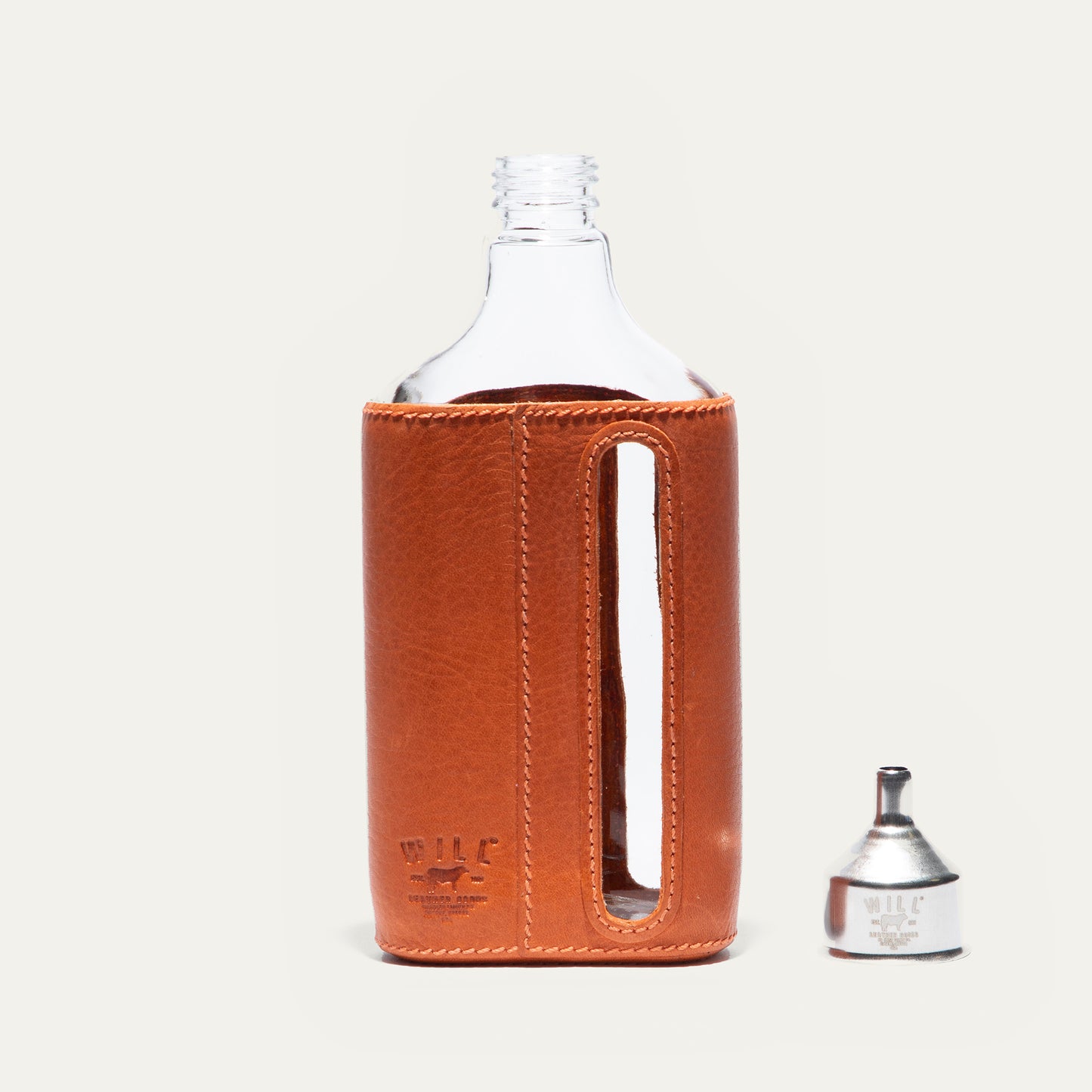 Glass Leather Flask 375Ml