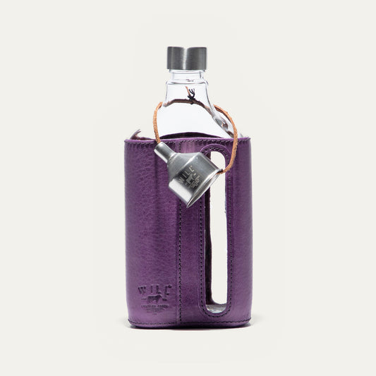 Glass Leather Flask 375Ml - Will Leather Goods