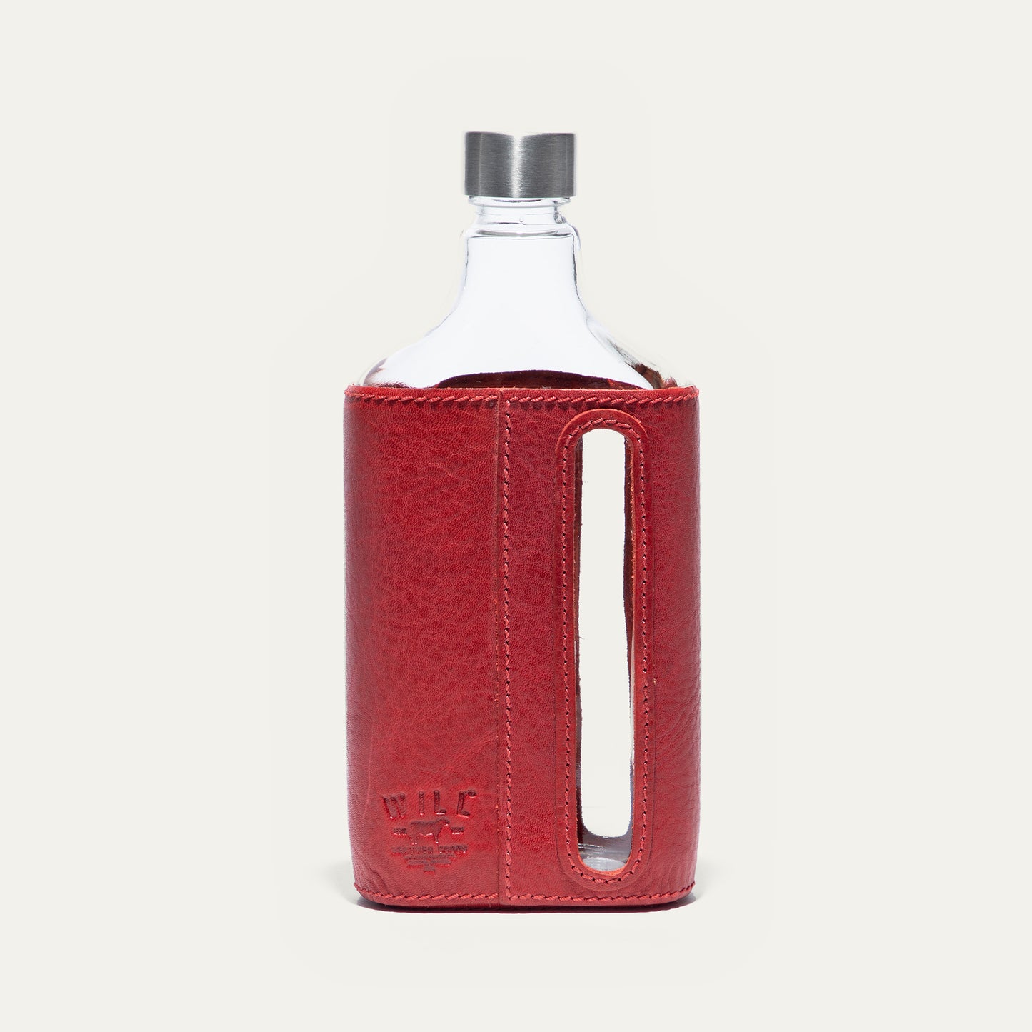 Glass Leather Flask 375Ml