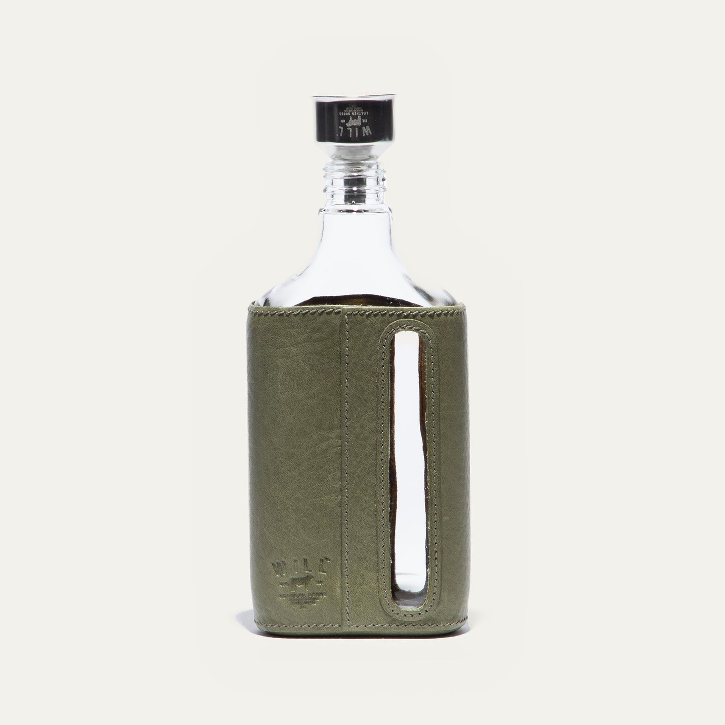Glass Leather Flask 375Ml