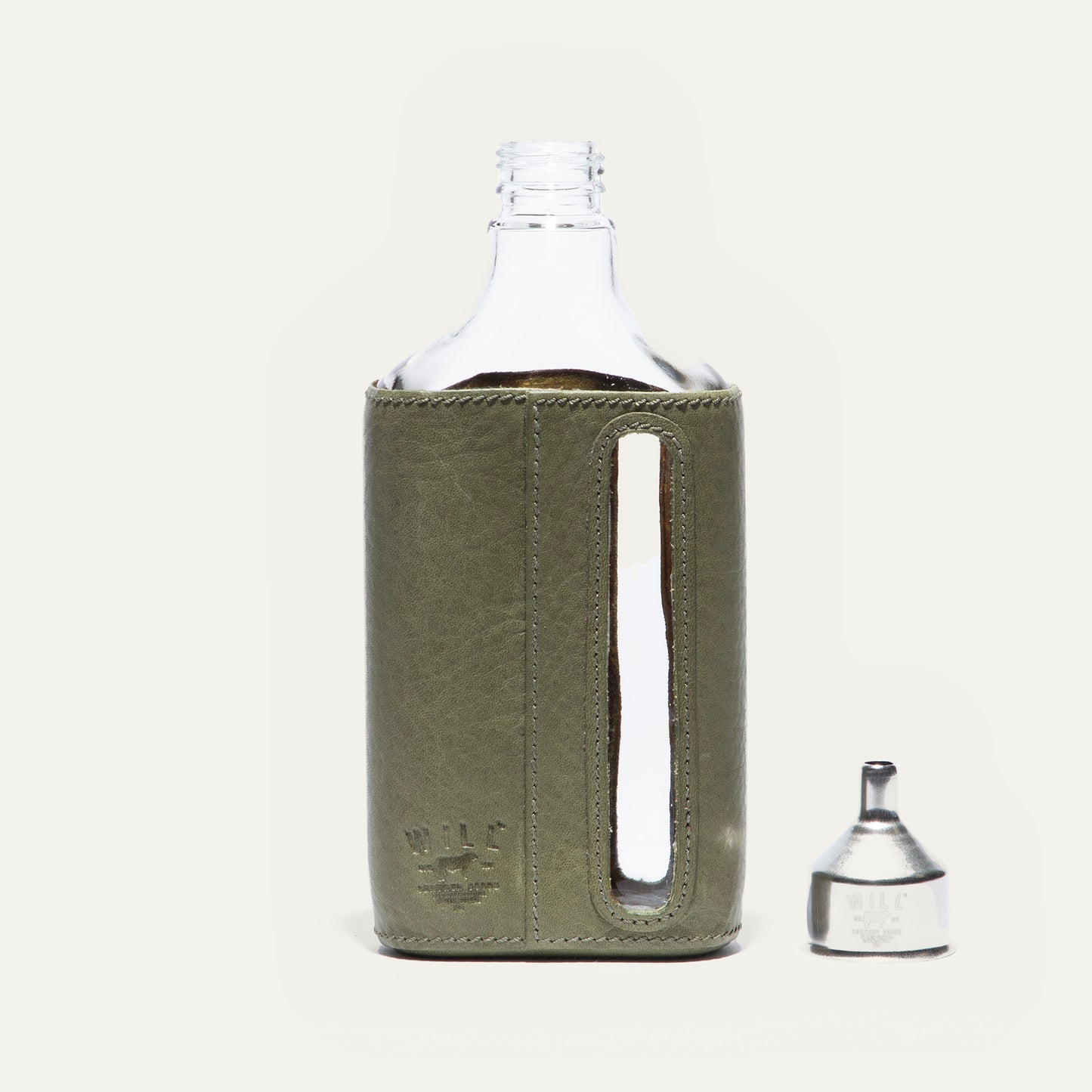 Glass Leather Flask 375Ml