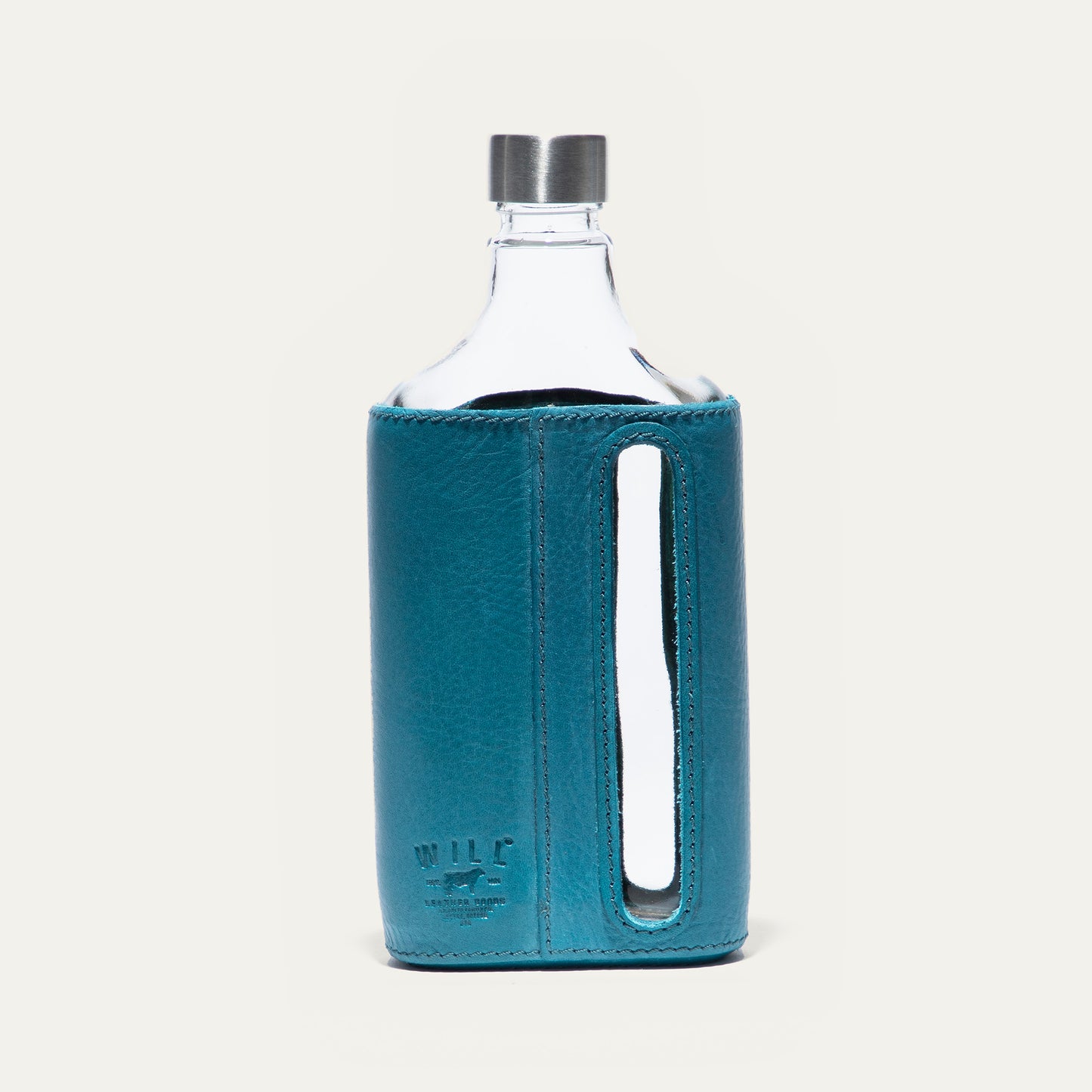 Glass Leather Flask 375Ml