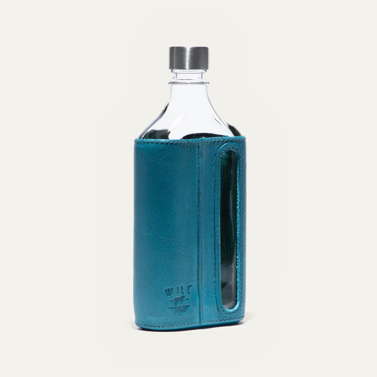 Glass Leather Flask 375Ml