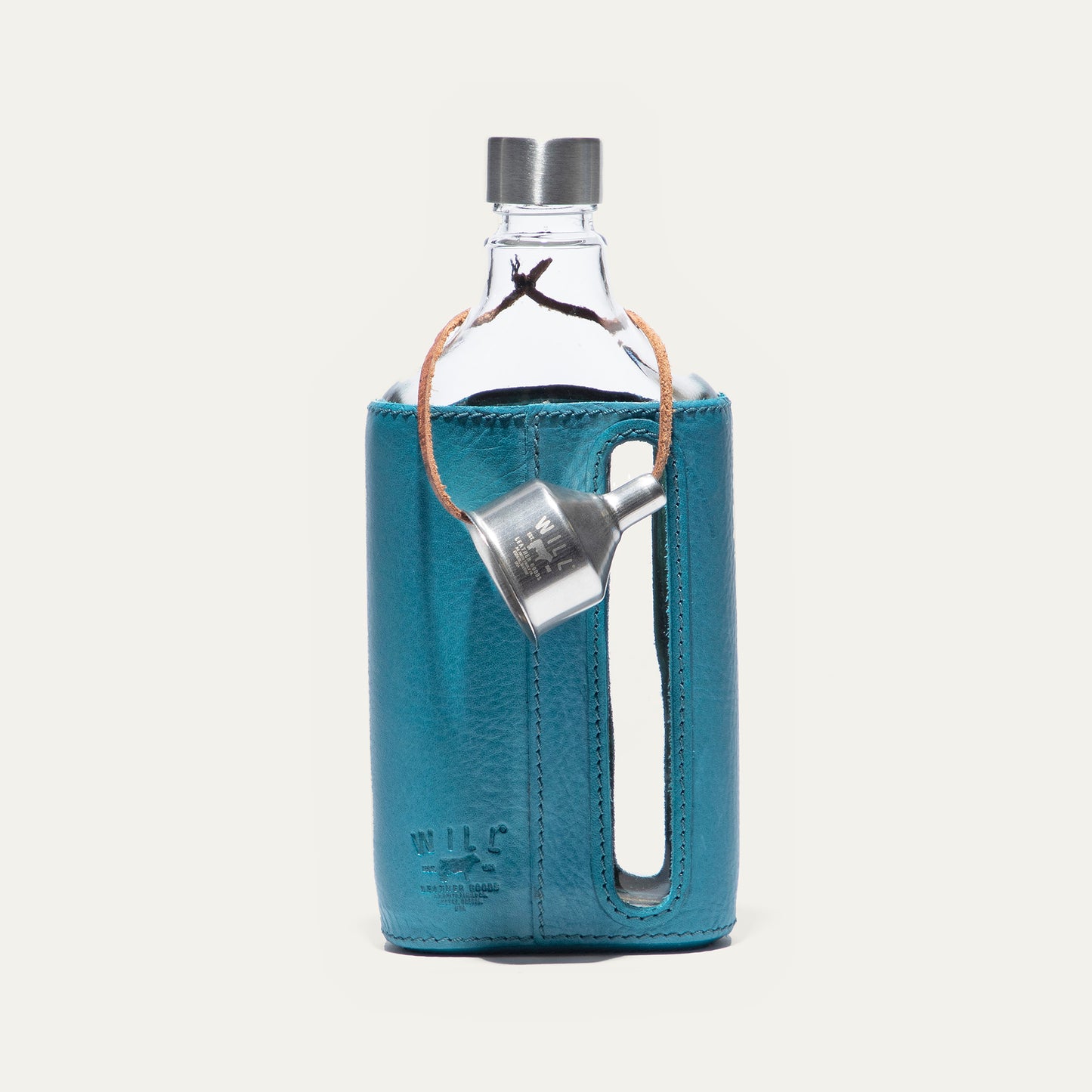 Glass Leather Flask 375Ml