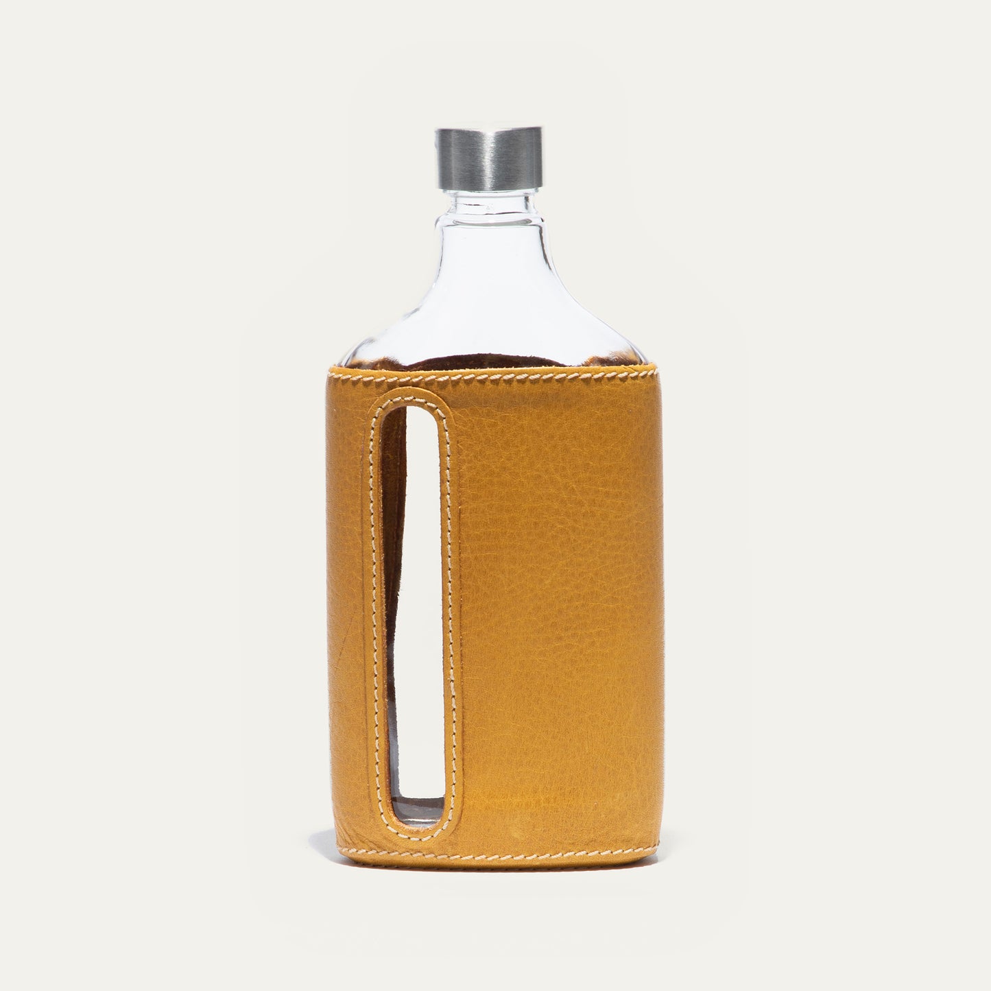 Glass Leather Flask 375Ml