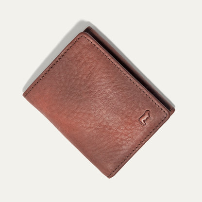 Genuine Leather Trifold Wallet - Vertical Pocket Size Wallet For Men, Compact & Slim Design