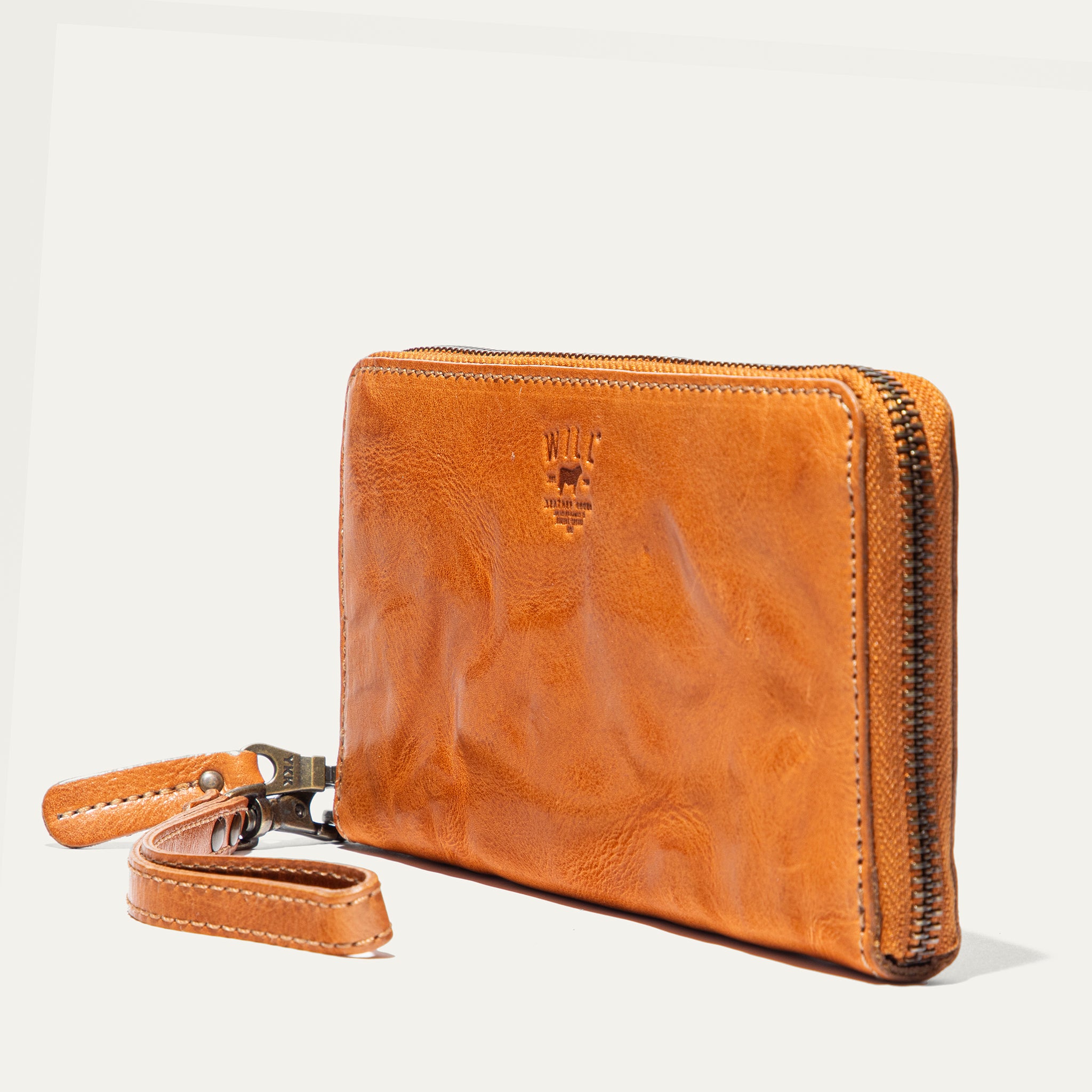 (取寄) ヘア-オン ジップアラウンド クラッチ ウォレット Will Leather Goods Hair-On Zip-Around Clutch Wallet  White/Tan Corfu Zip Around Clutch – Will Leather Goods