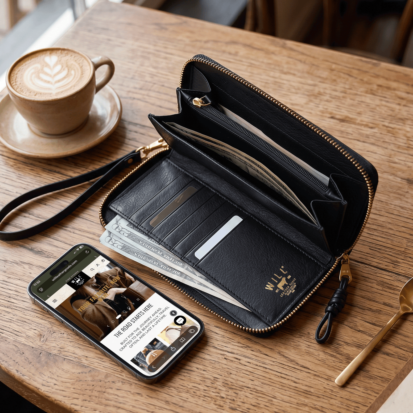 ITALIAN WRISTLET PHONE WALLET - Will Leather Goods