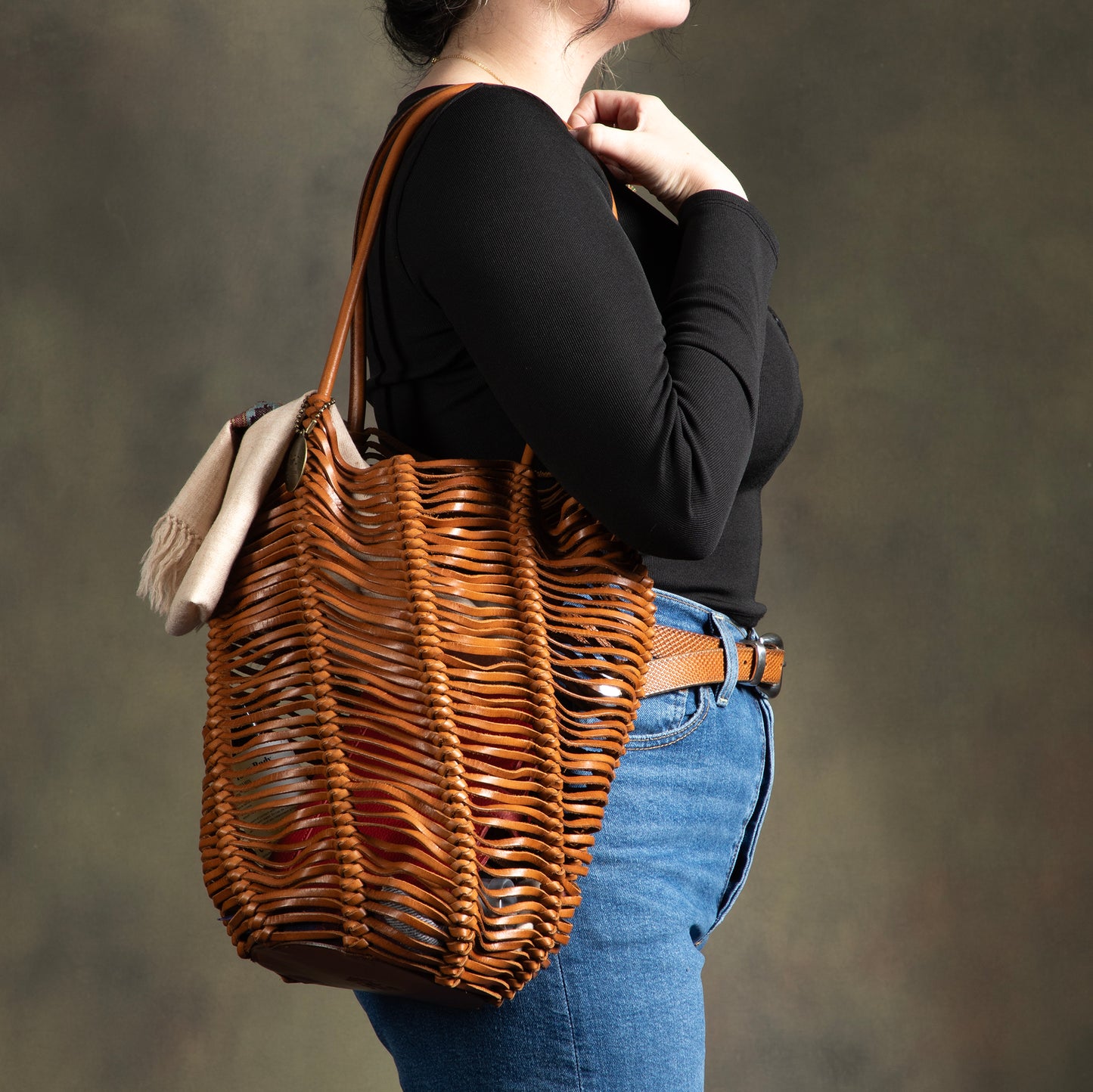 Artisan Hand Laced Bucket Bag