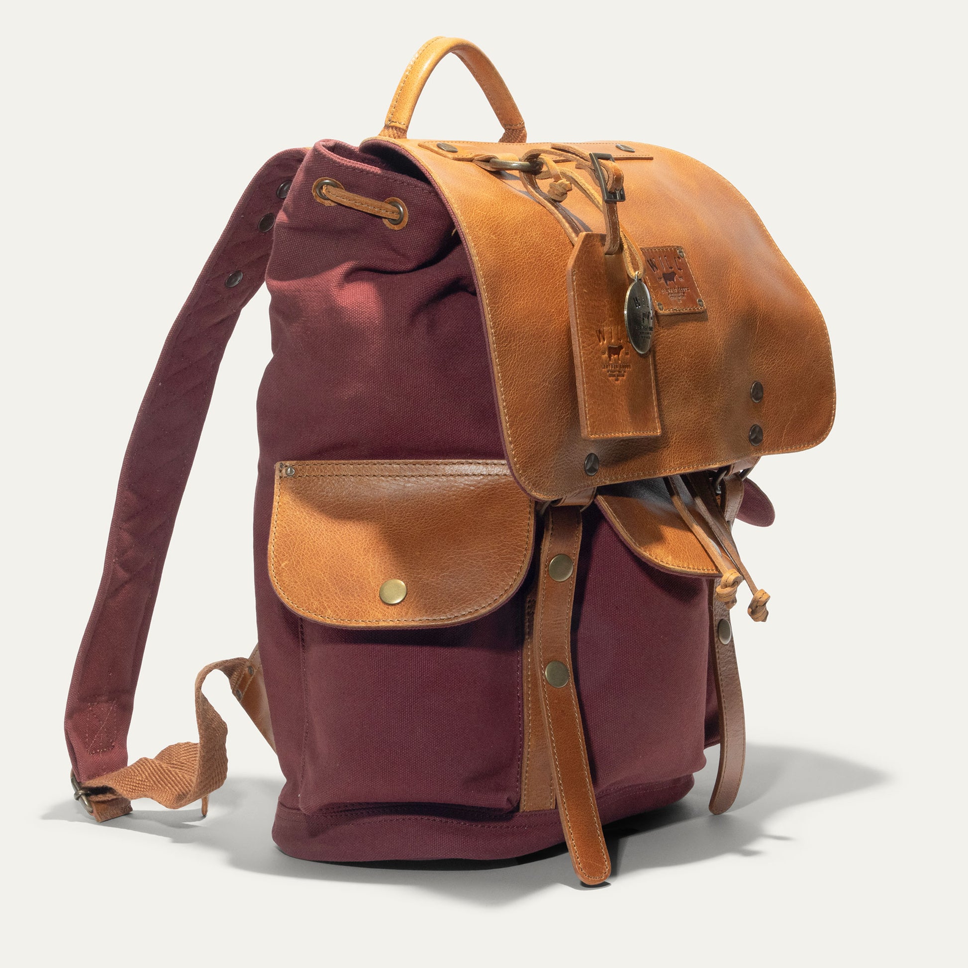 Lennon Canvas & Leather Backpack – Will Leather Goods Lennon Canvas & Leather Backpack – Will Leather Goods