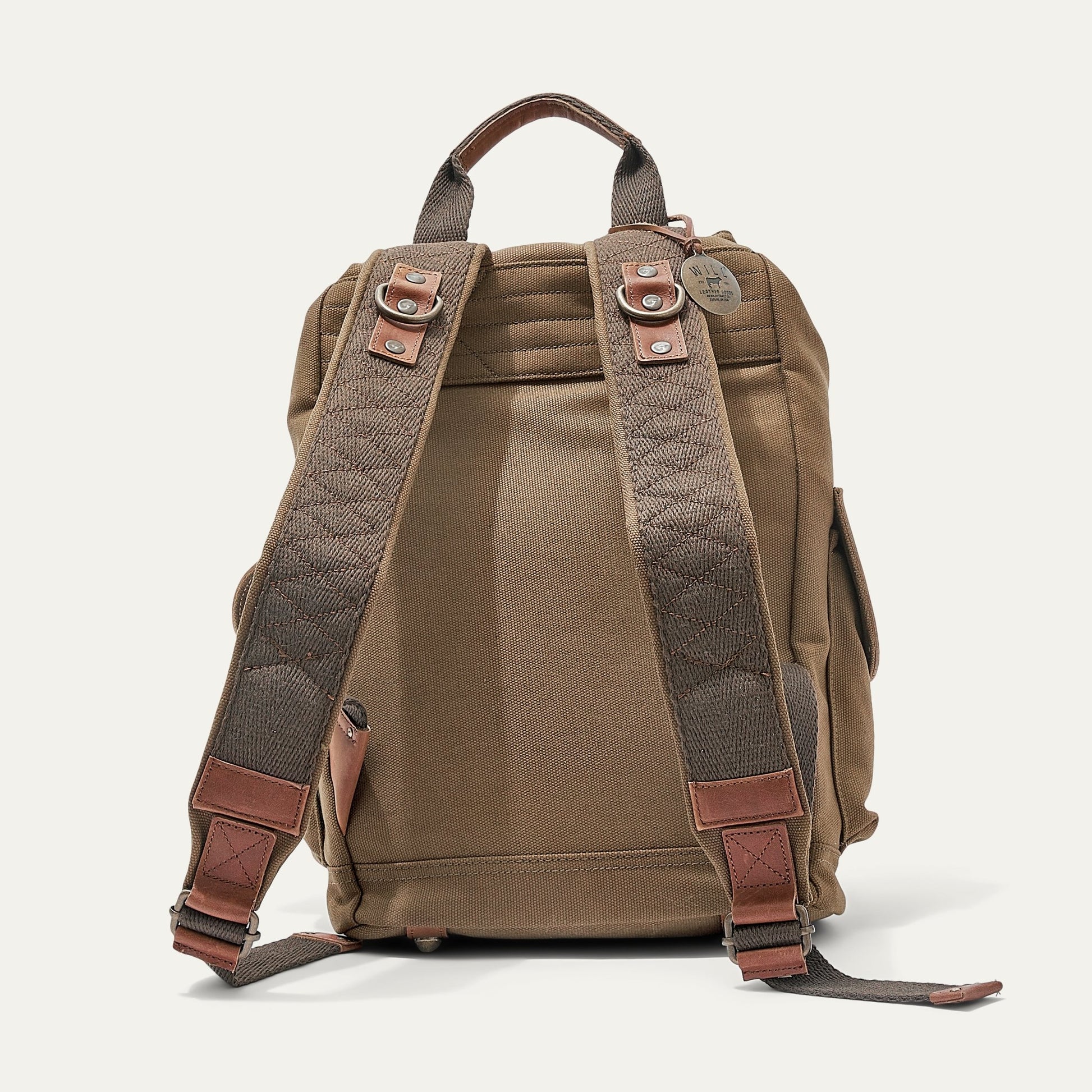 Lennon Canvas & Leather Backpack - Will Leather Goods