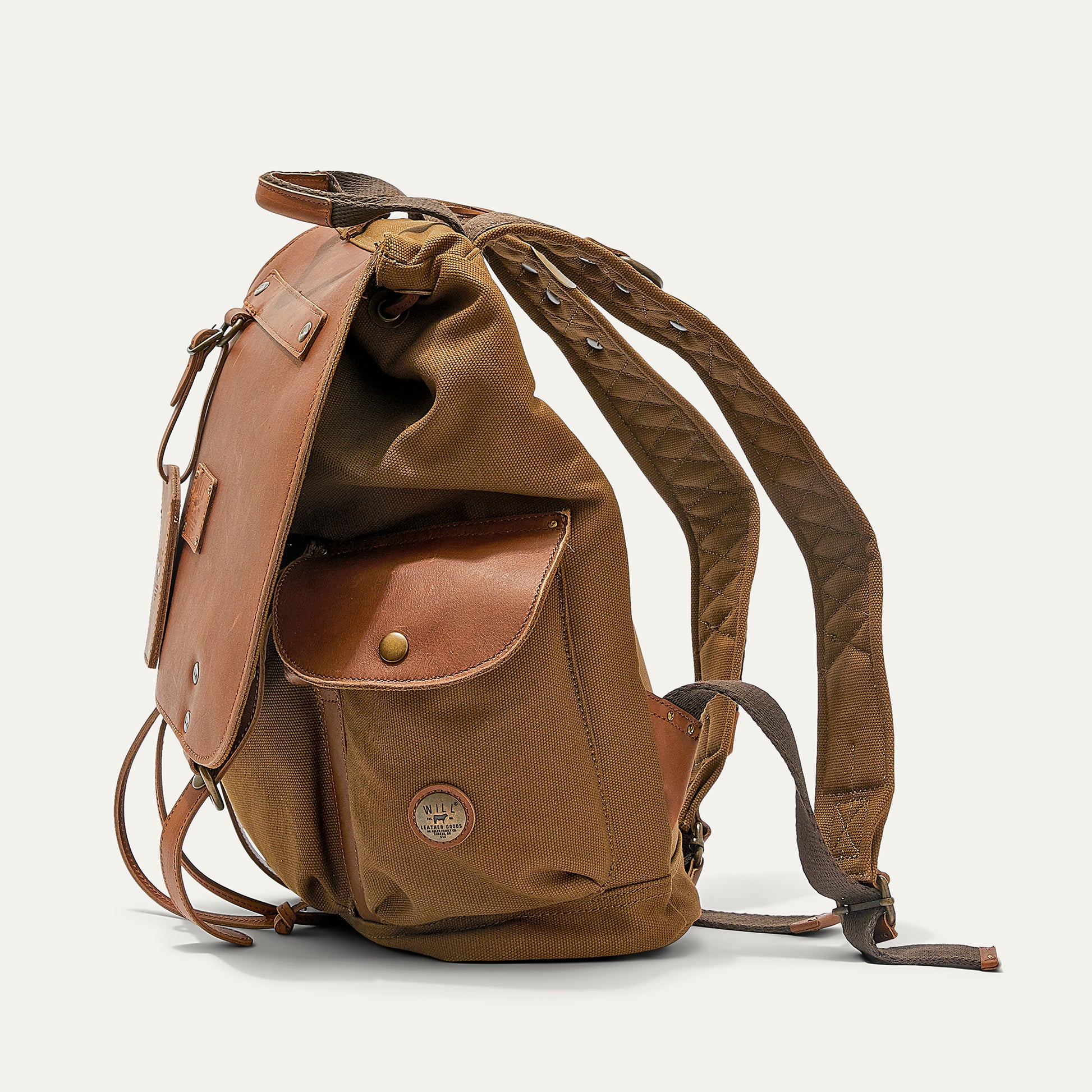 bill roms canvas and leather backpack Lennon Canvas & Leather Backpack – Will Leather Goods